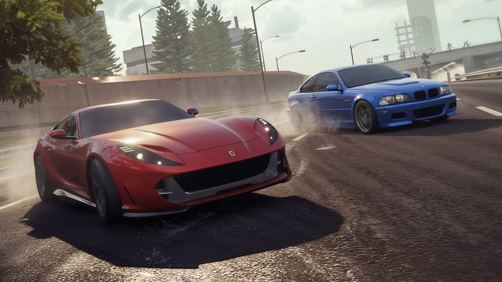 Highway Racer Pro gameplay — sports cars racing through highway traffic